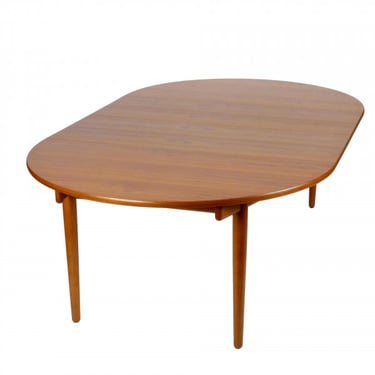 1960s Teak and Oak Dining Table by Hans Wegner for Johannes Hansen, Denmark