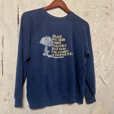 1980s Champion Snoopy Sweatshirt Swinger 90/10 Cotton Made in USA 
