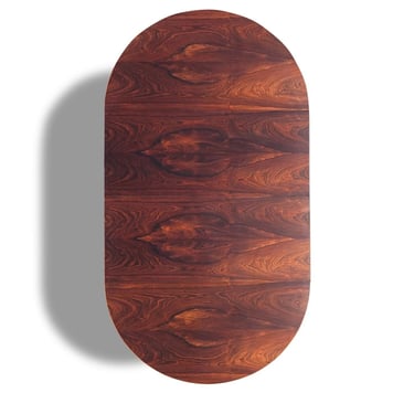 1950's Brazilian Rosewood Dining Table with Stunning Grain Patterns - Restored
