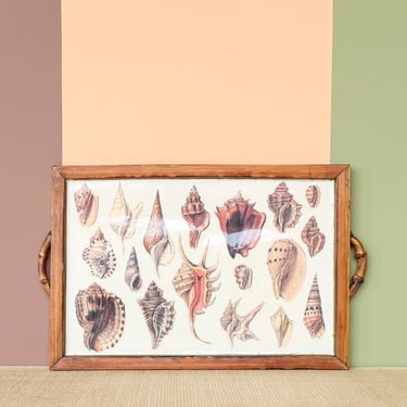 Bamboo Decoupage Shell Tray
