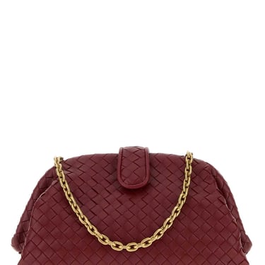 Bottega Veneta Women Bordeaux Leather Small Lauren 1980 Clutch