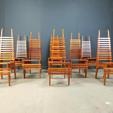 Postmodern 'Calcar' dining chairs by Benoit Lange, 1990s - vintage sculptural dining chairs - design dining chairs 