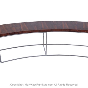 Milo Baughman Thayer Coggin Curved Sofa Console Table Bench 