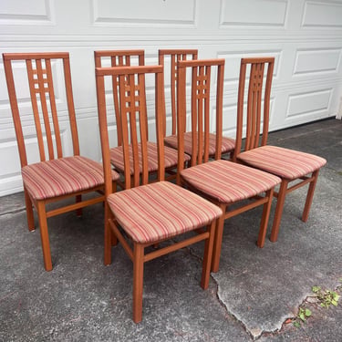 Set Of 6 Mid Century Modern Dining Chairs By IMS SLR Italy 