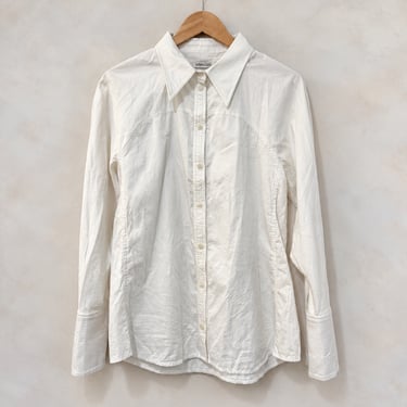 MARIACHER, Long Sleeve Cotton Boyfriend Blouse, S