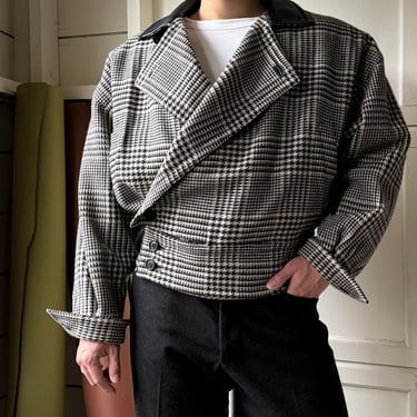80s Versace Houndstooth Jacket | M-L