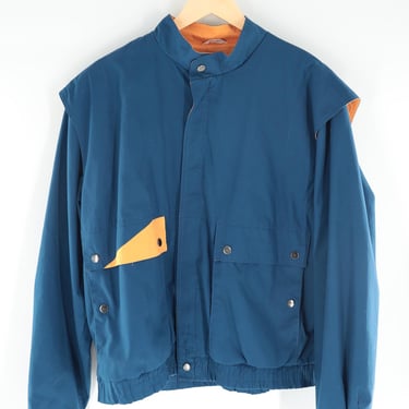 Vintage 70s/80s Fox Knapp Bomber Jacket Blue Men's Size Large Used 