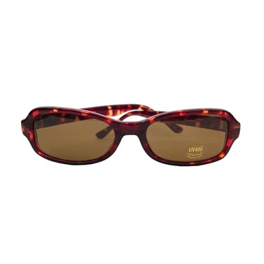 Vintage 90s Small Tortoiseshell Brown Tinted Sunglasses 