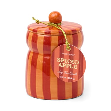 Cabana Striped Candle with Lid