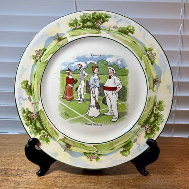 Mixed Doubles Tennis Plate by Victor Venner – c. 1915 