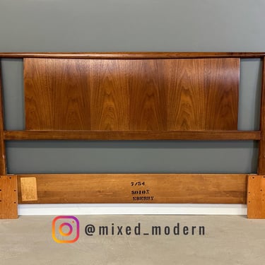 Refinished Walnut Queen or Full Headboard by Robsjohn Gibbings for Widdicomb 