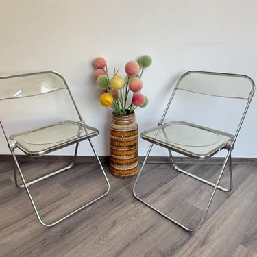 Vintage Plia Folding Chairs - Giancarlo Piretti for Castelli Italy 