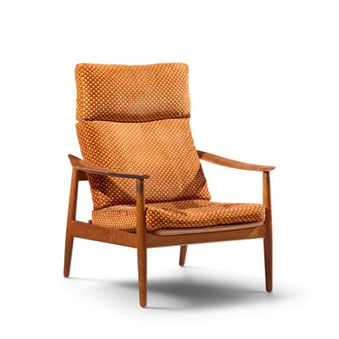 Arne Vodder for France & Daverkosen FD164 Mid Century Danish Teak Reclining Lounge Chair - mcm 