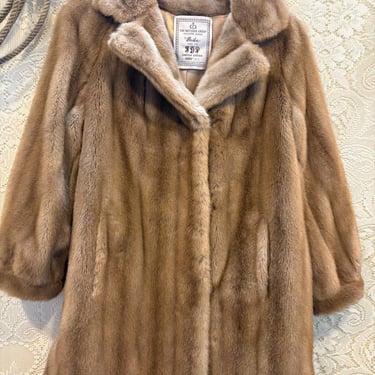 Vintage Luxury Faux Fur Teddy Brown Coat size M-L 
