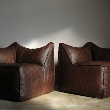 Mario Bellini 1st Generation Bambole Corner Chairs, 1970s