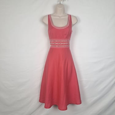 Vintage 90s Peach Pink Mini Tank Dress 