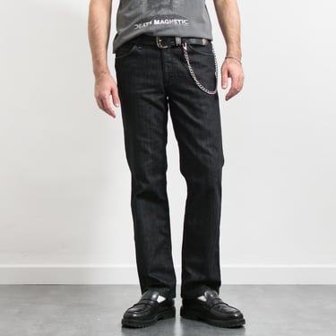 Mustang Vintage Black Straight Leg Jeans y2k Marble Wash M 