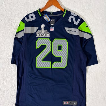 Earl Thomas III Seattle Seahawks Navy Super Bowl Jersey Sz. XL