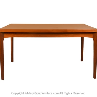 Danish Modern Teak Extendable Dining Table Vejle Stole Møbelfabrik 1