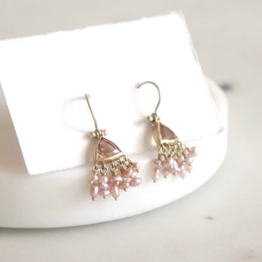 Erin Cuff Jewelry | Petite Topaz + Pearl Earrings
