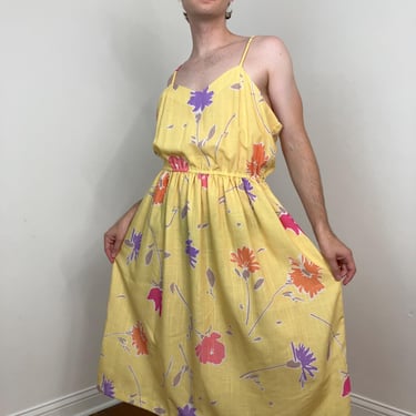 80s Floral sun dress by PM Fashions of Miami 