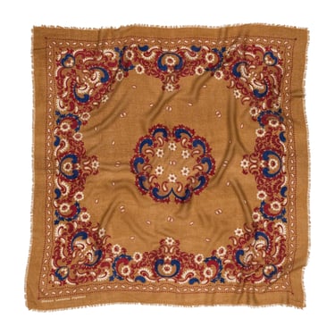 Camel Floral Scarf