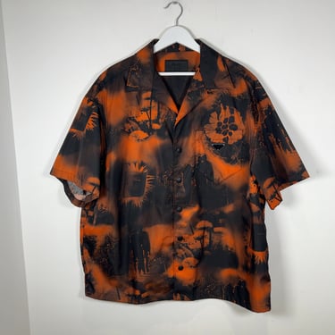 Prada Floral Print Re-Nylon Button-Up Shirt