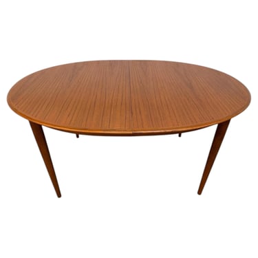 Vintage Danish Modern Oval Teak Dining Table - Refinished! 