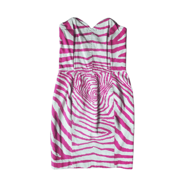 Rare 1980's Patrick Kelly Zebra/Fingerprint Dress