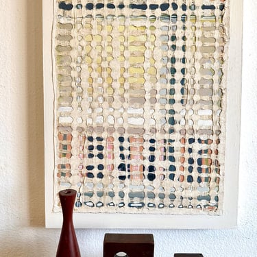 Original Abstract Painting-Zen textural art-Patterns- wabi sabi-natural home,Modern Aboriginal-Spring-Fall colors-circle art- 18”x24”x1.5” 