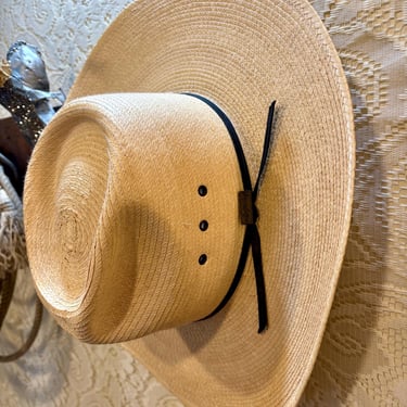 Vintage Larry Mahan Milo Straw Cowboy Hat Size 7/56 