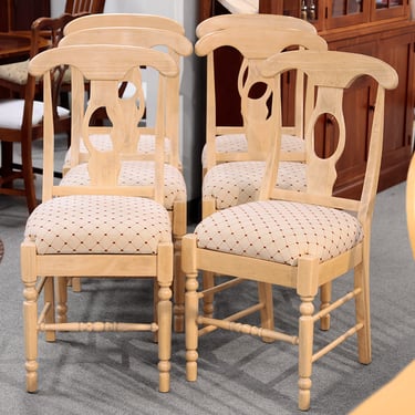 Set of 6 Oval Cutout Back Dining Chairs