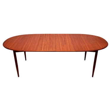 Arne Vodder Extendable Danish Teak Dining Table with 2 Leaves
