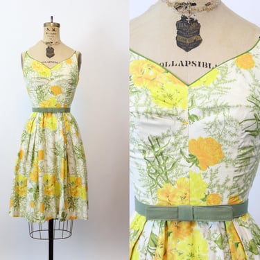 1950s TABAK california cotton sun dress xs | new spring summer 