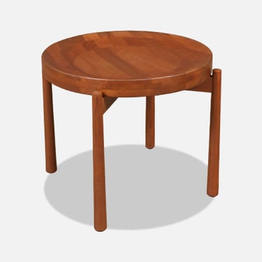 Mid-Century Swedish Modern Reversible Tray Top Side Table by Dux