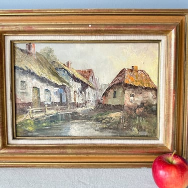 Vintage Original Oil Painting, Summer Country Landscape, 14