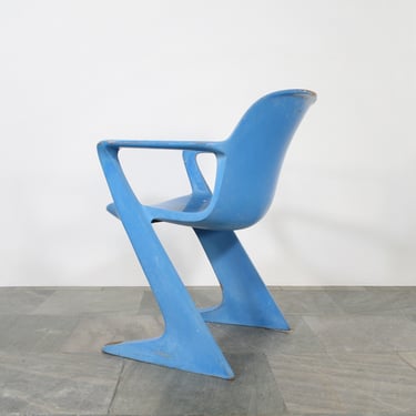 Vintage Baby Blue Ernst Moeckl Kangaroo Armchair East German Space Age Retro Atomic Era Home Office Accent Plastic Mid Century Modern Desk 