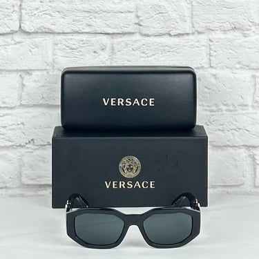 Versace Medusa Biggie Sunglasses, Black/Gold