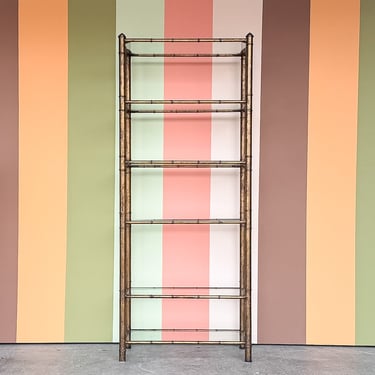 Regency Style Faux Bamboo Etagere