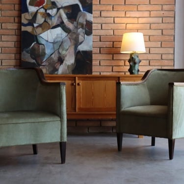 Pair of 1950s European Lounge Chairs
