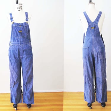 Vintage 60s Sanforized Denim Blue Jean Overalls XS S - Faded Soft Straight Leg 