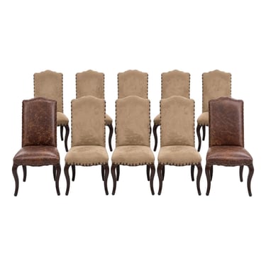 Pottery Barn Calais Upholstered Dining Chairs - Set of 10 