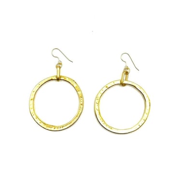 Hoop Earrings | Goldie - Matte gold organic