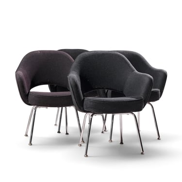 Eero Saarinen for Knoll Mid Century Executive Dining Chairs - Set of 4 - mcm 