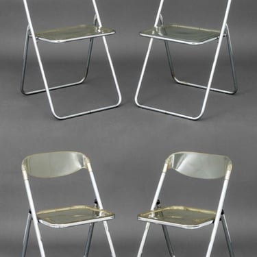 Giancarlo Piretti "Plia" Style Folding Chairs, 4