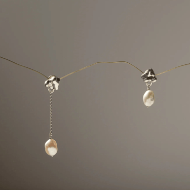 Silver Neb Drop Earrings - Faris