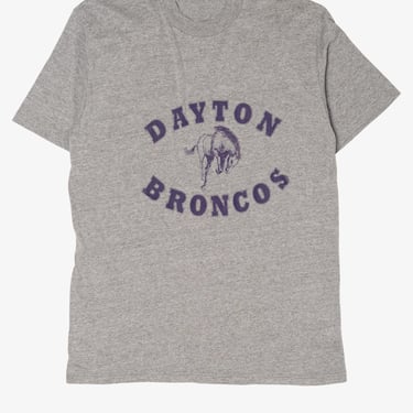 Vintage Gray Dayton Broncos Single Stitch T-Shirt (1990s) 