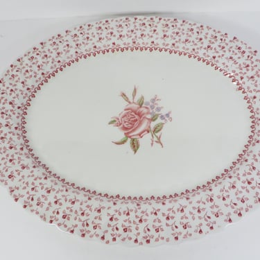 Vintage Johnson Brothers Rose Bouquet Serving Platter 