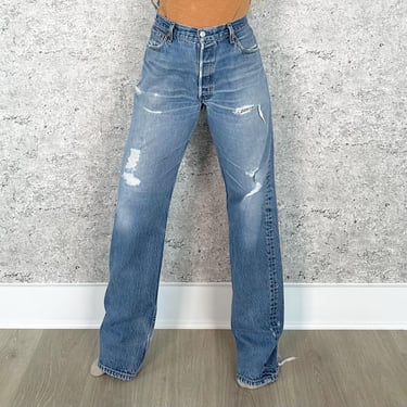 Levi's 501 Distressed Vintage Jeans / Size 33 