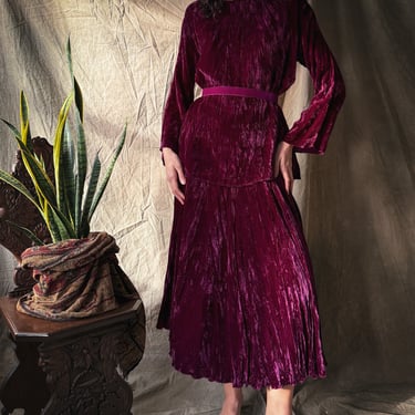 80s Holly Lueders Velvet Set | S-M